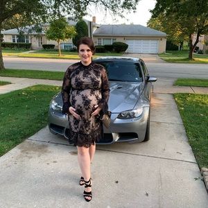 Maternity Black Lace Dress